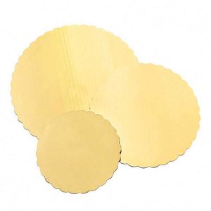 Wholesale Commercial Food Safe 3mm 12 Inch <b>Machine</b> Cut Corrugated Paper Greaseproof Silver Gold Cake Boards Logo Printing - Product Image 5
