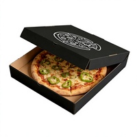 Boîtes à pizza en papier recyclables personnalisables en gros pour la restauration rapide, emballages jetables pour pizzas à emporter