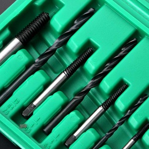 Spiral Flute Extractor Set 3Mm 10Mm Metric Damaged Screw Remover Diy Tool Green Box 11Pcs - Product Image 1