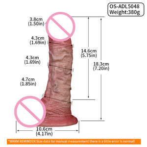 Consolador vibrador supersuave para adultos, pene de emulación realista de silicona líquida de platino de doble capa para masturbación femenina - Product Image 6