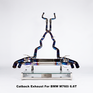 Vortex Hand Welded Titanium Exhaust <b>Back</b> System for BMW M760i M760Li G12 N74 Custom Upgrade Valvetronic Pipe - Product Image 1