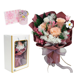 TC 2024, productos novedosos de Navidad, regalo, ramos de rosas preservados, juego de regalo, decoraciones de productos terminados, ramos de flores <span class=keywords><strong>eternas</strong></span> - Product Image 1