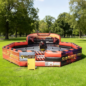 เครื่องขี่วัวกระทิงเป่าลมแบบสเปน QIYI สำหรับผู้ใหญ่ รับน้ำหนักได้มากกว่า 200 กก. เหมาะสำหรับเช่าใช้งานในงานปาร์ตี้เชิงพาณิชย์ - Product Image 1