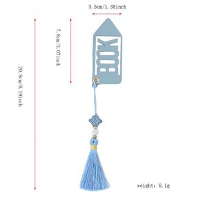 Arrow Shape <b>Bookmark</b> PU Leather <b>Bookmark</b> with Hand-woven Chinese Knot Tassel Hollow Out Page Holder <b>Bookmark</b> - Product Image 4