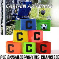 Brassard de Capitaine de Football Personnalisé de Luxe, Manchette Élastique Confortable en Nylon et Velcro, Accessoire pour Ballon Gonflable