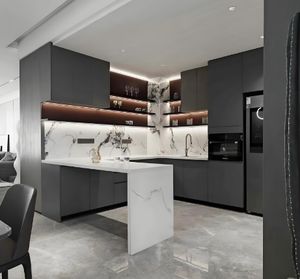 Armarios de cocina modulares de diseño personalizado, colección de armarios del fabricante - Product Image 1