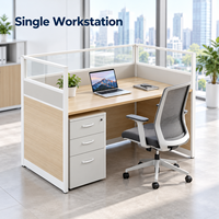 Bureau moderne modulaire ergonomique pour 2 personnes avec armoire, table de bureau pour les zones de travail partagées des employés