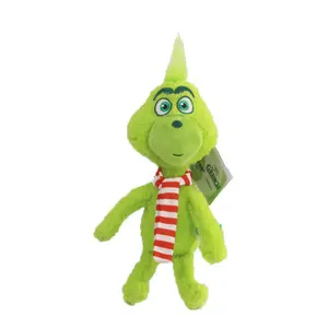 Noël Grinch vert monstre en peluche Haute dessin animé poupée chien animal de compagnie mâcher interactif Grinch noël vert jouet pour animaux de compagnie