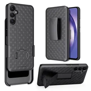 Rubberized belt clip holster combo cell phone case for Samsung A14 A15 A25 A54