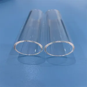 Индивидуальная кварцевая трубка высокой чистоты прозрачный кварцевый рукав полированная прозрачная стеклянная Трубчатая Печь