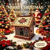 Kit de peinture diamant 3D maison de Noël en perles, artisanat DIY en bois pour adultes et enfants