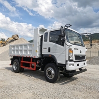 Camion benne compact Sinotruk 4x2 adapté aux sites étroits et aux allées pour les projets de démolition et de rénovation urbaine