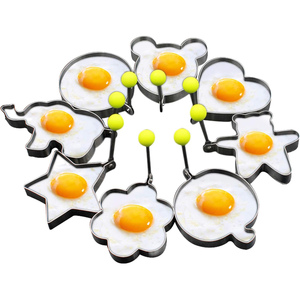 Molde para Huevos Fritos DIY, Anillos para Omelette, Silicona de Grado Alimenticio, Utensilios de Cocina Ecológicos para Desayunos - Product Image 1