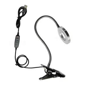LED Ring-Lichttom-Befülllicht weiches Licht Augenschutz Lesetischlampe mit Clamp USB-Clip-On LED-Schreibtischlampe