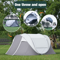 Tentes de camping automatiques à installation instantanée, portables, pliables, quatre saisons, en tissu Oxford 210D, imperméables, anti-UV, avec poteaux en fibre de verre