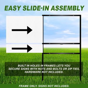 لافتة عقارية معدنية بإطار على شكل حرف H مقاس 18*24 بوصة مع حامل للبيع بالجملة - Product Image 4