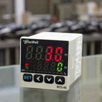 Controlador de Temperatura Digital PID Maxwell MTD, Plástico, Pantalla Dual, 1/16 DIN, Relé, Accionamiento SSR, Salida Seleccionable en Campo, Pt100 K