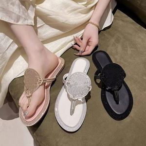 2026 New Designer Brand Leather Flip-Flops with Straps European Style Women's Flat <b>Sandals</b> Summer Beach Lazy Single Toe Slippers - Product Image 1