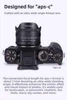 Objectif fisheye ultra grand angle 7Artisans 7,5 mm F2.8 II génération, mise au point manuelle, verre VR panoramique pour Canon M, Sony E, Fuji