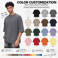 T-shirt Boxy Personnalisé OEM pour Homme, Col Rond, Coupe Décontractée Ample, Respirant, Écologique, en Coton Durable, Vêtement de Sport, Style Urbain