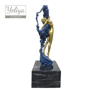 Personnalisé Luxe Moderne Intérieur Bronze Déesse Élégant Ballet Fille Ornements Statue Sculpture