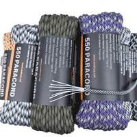 Camping Langlebige Nylon-Fallschirmschnur 30m 7-Strang 4mm Geflochten Doppelschichtig Tarnfarben Zhonzi PR01 Universell Alle Jahreszeiten 5 Personen