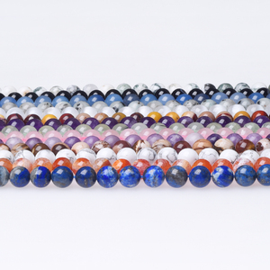 Bracelets en perles de pierres de guérison variées en vrac à bas <span class=keywords><strong>prix</strong></span>, bracelet en perles de cristal de quartz rose et d'agate, bijoux pour femme - Product Image 4