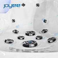 Bain à remous extérieur de haute qualité de 2,57 m pour jardin et maison, spa en acrylique avec hydromassage et jets d'air pour 6 personnes
