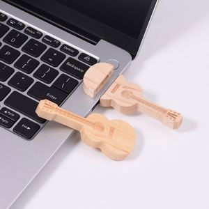 Clé USB en bois Izable en forme de guitare, stylo en bambou naturel avec stockage 3.0 2 Go/4 Go/8 Go/16 Go pour cadeau promotionnel - Product Image 4