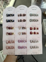 Faux Ongles Press-On Faits Main en Gros, Motif Floral 3D, French Manucure, Dégradé Nude, Imprimé Tigre, Longs Amande, Réutilisables, Personnalisables – Fournisseur