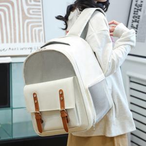 Toptan Dayanıklı Çevre Dostu Moda Oxford Kumaş+PVC Taşınabilir Nefes Alabilen Büyük Kapasiteli Kedi Köpek Evcil Hayvan Taşıma Çantası Yürüyüş Sırt Çantası - Product Image 3