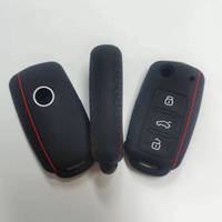 Housse de protection en silicone pour clé de voiture à distance, compatible avec Volkswagen VW POLO Tiguan Passat B5 B6 B7 Golf EOS Scirocco Jetta