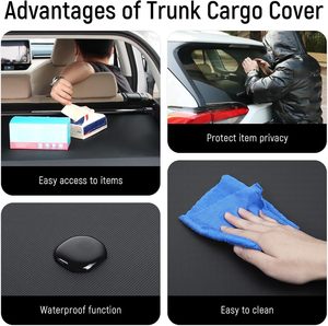 Cubierta de Carga Retráctil para <span class=keywords><strong>Maletero</strong></span> con Textura de Lona para <span class=keywords><strong>Toyota</strong></span> <span class=keywords><strong>RAV4</strong></span> <span class=keywords><strong>2019</strong></span> a 2024, Protector de Privacidad para Equipaje - Product Image 3