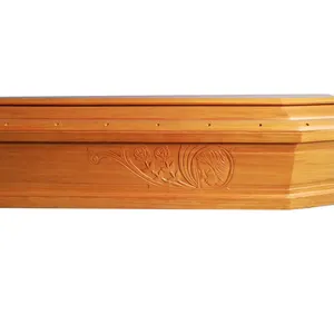 厂家直销欧式泡桐实木棺材葬礼用棺材