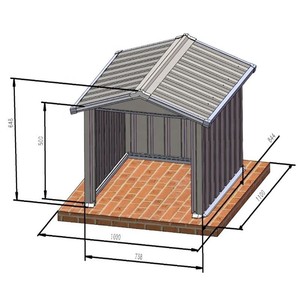 Durable Galvanised Steel Outdoor Metal Sun Garden Field Mower Storage Tool Shed for Patio Pet <strong>Dog</strong> <strong>House</strong> Rodent Proof Rot Proof - Product Image 3