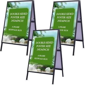 Support de signalisation extérieur double face en aluminium avec cadre à clipser, résistant aux intempéries, pour affiches et panneaux - Product Image 3