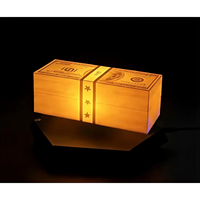 Lámpara Nocturna LED Magnética Levitante 3D con Diseño de Billete de Dólar, Luz RGB, Proyección Táctil, Regulable, Batería Incluida, Tamaño Mediano, para Sala de Juegos