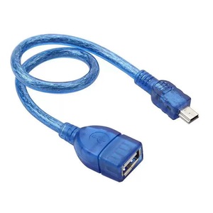 Кабель USB 2.0 OTG с разъемом A (женский) на Mini B (мужской) с левым угловым разъемом 90 градусов, 5-контактный - Product Image 3