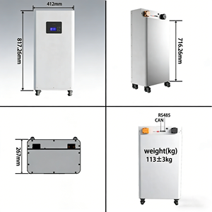 แบตเตอรี่ลิเธียม LiFePO4 15kWh 51.2V 3.2V 280Ah 8000 รอบการใช้งาน ระบบกักเก็บพลังงานแสงอาทิตย์สำหรับบ้าน ระบบจัดเก็บพลังงานแบบเรียงซ้อนได้ BMS IP54 - Product Image 5