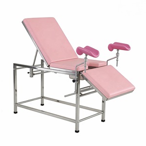 Red Star Medical Gynecological Examination Table Stainless Steel Adjustable <b>Backrest</b> Hospital Diagnostic Bed HX-B04B - Product Image 1