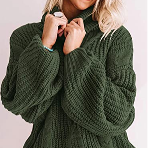 Autumn Winter Fashion Solid Sweaters Round Neck <strong>Chunky</strong> Loose Batwing Sleeve Ladies Knit <strong>Jumpers</strong> <strong>Woman</strong> Sweater - Product Image 2