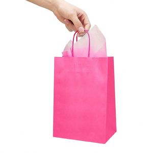 Medium Size Paper Gift Bags with Handles and <b>Tissue</b> Paper Birthday <b>Wedding</b> Party Presents Bags Tear Resistant Paper Bags - Product Image 3