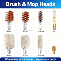 Brosse de nettoyage de canon 12ga 20ga 410ga, outil d'entretien de fusil, accessoire de chasse et de tir à poils en nylon/laiton