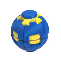 Balle anti-stress colorée imprimée en 3D, double mode de pression et de rotation, Fidget Spinner 360 °   Jouet à main rotatif et souple