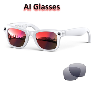 Kacamata Pintar OEM yang Dapat Disesuaikan, Pemutar Musik, Rekaman Audio, Terjemahan Bahasa AI Real-Time, Kacamata Hitam Pelindung UV - Product Image 1