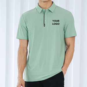 เสื้อโปโลแบบบางพอดีตัวขนาดใหญ่พิเศษสีอ่อนแบบกำหนดเองได้ทนทานเสื้อโปโลออกงานแนวธุรกิจแบบ4ทาง - Product Image 6
