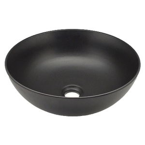 Lavabo da Appoggio in Porcellana Nera Opaca per Sala da Pranzo, Hotel, Sanitari, Cucina, Casa, Villa - Product Image 1