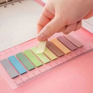 Bloc de Notas Adhesivas Transparentes de PET Multicolor, Etiquetas Autoadhesivas para la Escuela, Material de Papelería, 200 Hojas/Bloc - Product Image 4