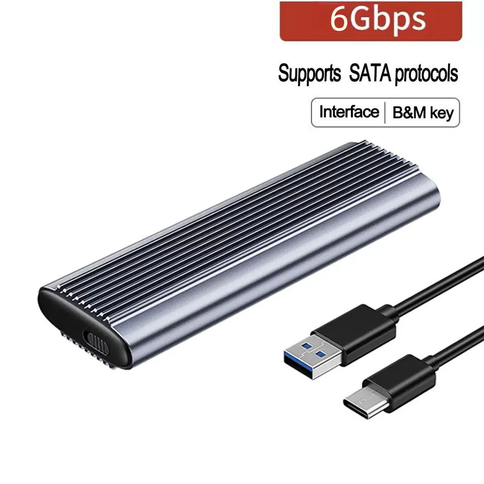 M19 Shell Case M.2 Aluminum SSD Enclosure NVMe SATA External Case USB Model M19 No ...