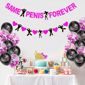 Nicro 36 pièces Décoration de ballons sur le thème violet Future mariée Ensemble de bannières « Same Penis Forever » Fournitures pour fête de bachelorette et de mariage - Product Image 4